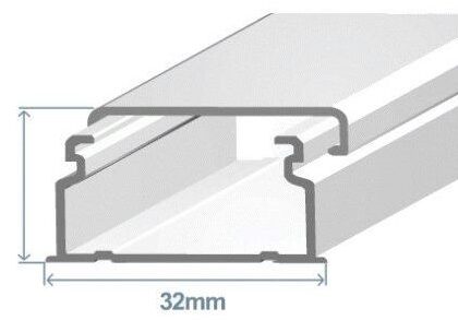 Calha 32x16mm Branca Adesiva (2 mts) - EFAPEL