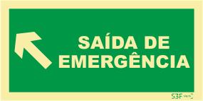 Sa?da de Emerg?ncia - Fotoluminescente (200mmx100mm)