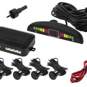 Kit 4 Sensores Estacionamento de Autom?vel c/ Display - Preto