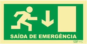 Saída de Emergência - Fotoluminescente (200x100mm)
