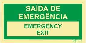 Saída de Emergência - Fotoluminescente (200mmx100mm)