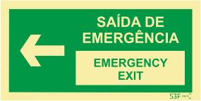 Sa?da de Emerg?ncia - Fotoluminescente (200mmx100mm)