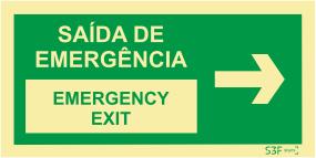 Saída de Emergência - Fotoluminescente (200mmx100mm)