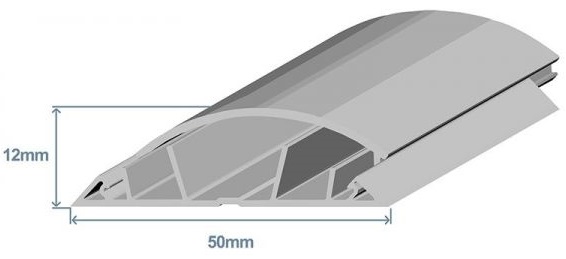 Calha de Chão 50x12mm Cinzenta (2 mts) - EFAPEL
