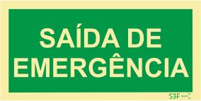 Saída de Emergência - Fotoluminescente (200x100mm)
