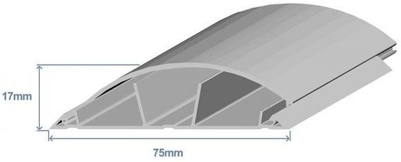Calha de Chão 75x17mm Cinzenta (2 mts) - EFAPEL
