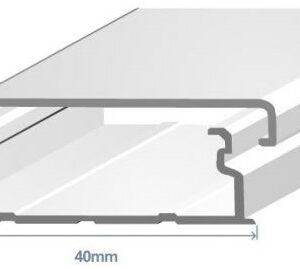 Calha 40x12,5mm Branca s/ Divisoria (2 mts) - EFAPEL