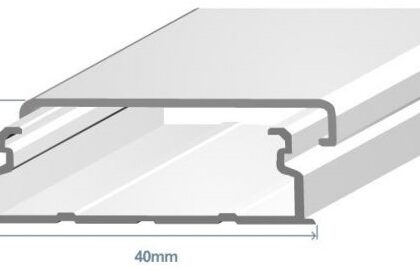 Calha 40x12,5mm Branca s/ Divisoria (2 mts) - EFAPEL