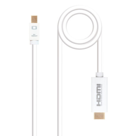 Cabo Mini Displayport Macho - HDMI Macho Branco (5 mts) - Nanocable
