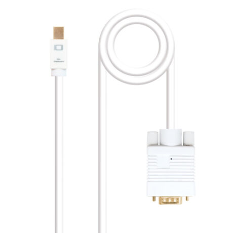 Cabo Mini Displayport Macho - VGA (D-Sub) Macho 3M (Branco) - NANOCABLE