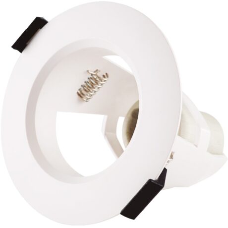 Suporte de Encastre Ø95mm p/ Lâmpada E14 (Branco) - GSC