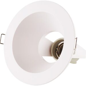 Suporte de Encastre ?125mm p/ L?mpada E27 (Branco) - GSC