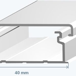 Calha 40x16mm Branca s/ Divisoria (2 mts) - EFAPEL