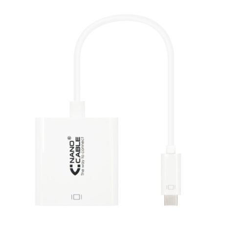 Conversor USB C 3.2 Macho - DVI-D Fêmea 15CM (Branco) - NANOCABLE