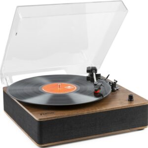 Gira Discos 33/45/78 RPM c/ Colunas (RP161) Madeira - FENTON
