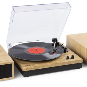 Gira Discos Bluetooth c/ Colunas (RP165L) Madeira Clara - FENTON