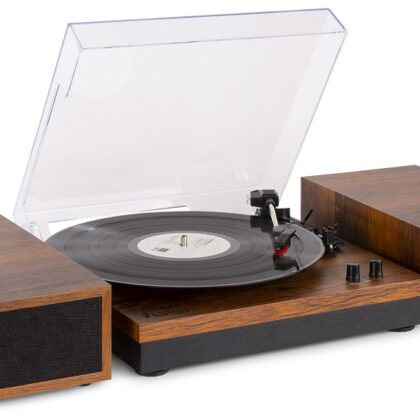 Gira Discos Madeira Bluetooth c/ Colunas (RP165) - FENTON