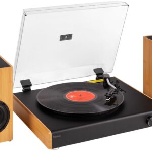 Gira Discos Vintage 33/45/78 RPM Bluetooth c/ Colunas (RP337BB) - AUDIZIO