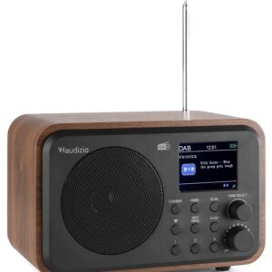 R?dio FM/DAB+ Bluetooth 30W c/ Bateria (Madeira) - AUDIZIO MILAN