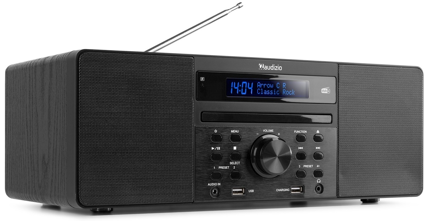 Rádio All-In-One CD/DAB+ Bluetooth 60W (Preto) - AUDIZIO