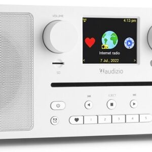 R?dio FM /DAB+/BT/CD/SD/USB/ Internet Naples 60W (Branco) - AUDIZIO