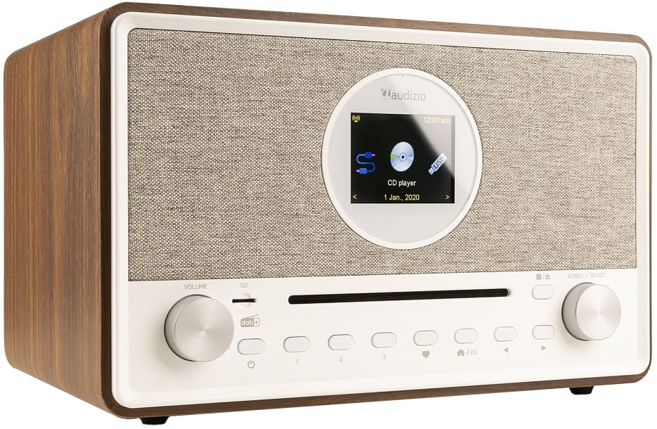 Rádio FM/DAB+ Internet c/ Leitor BT/CD/SD/USB Lucca 60W (Madeira) - AUDIZIO