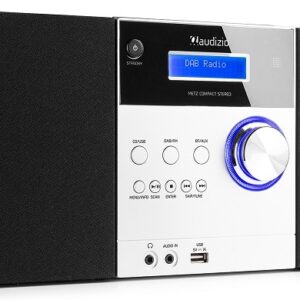 Sistema Hi-Fi Metz 30W Bluetooh/CD/DAB+/FM/USB (Alumínio) - AUDIZIO