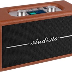 Rádio Portátil DAB+/ FM Retro Tune60 Bluetooth/USB/microSD c/ Controlo Remoto (Castanho) - AUDIZIO