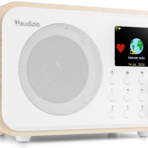 R?dio Vicenza Wi-Fi Internet Bluetooth 30W c/ Bateria (Branco) - AUDIZIO