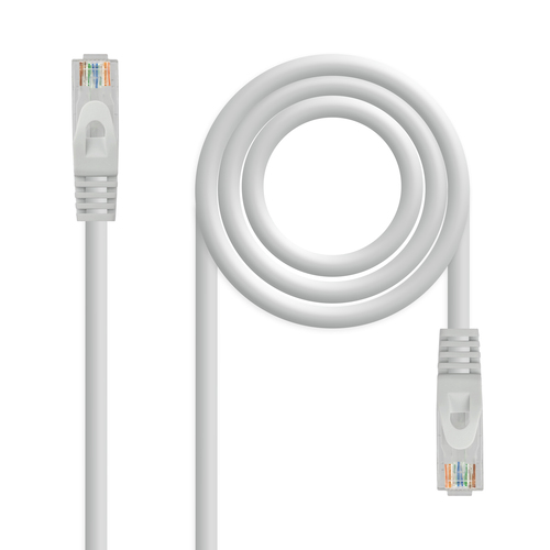 Cabo de Rede RJ45 Cat6a U/UTP Cinzento (50cm) - Nanocable