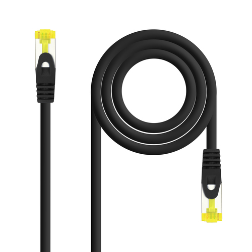 Cabo de Rede RJ45 Cat6a SF/UTP Preto (1 metro) - Nanocable