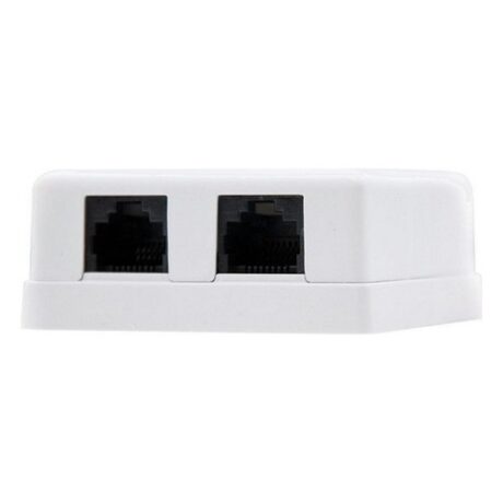 Caixa p/ Tomada RJ45 Cat6 UTP c/ 2 Tomadas (Branco) - Nanocable