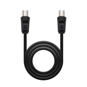 Cabo Coaxial TV Macho - TV Femea 9.5mm Preto (1,8 mts) - Nanocable