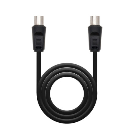 Cabo Coaxial TV Macho - TV Femea 9.5mm Preto (1,8 mts) - Nanocable