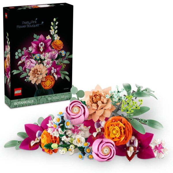 LEGO The Botanical Collection Buquê de Flores Cor-de-Rosa Elegante - 10342