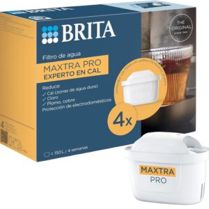 Pack 4x Filtros de Água Maxtra Pro Especialista em Calcário (Branco) - BRITA