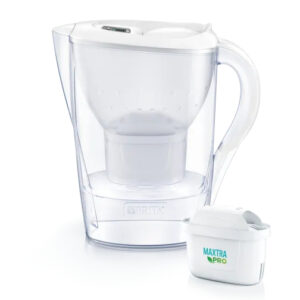 Jarro de Filtro água Marella 2.4L c/ 2 Filtros Maxtra Pro (Transparente/Branco) - BRITA