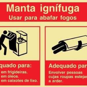 Sinal Manta Ign?fuga - Fotoluminescente (300x200mm)