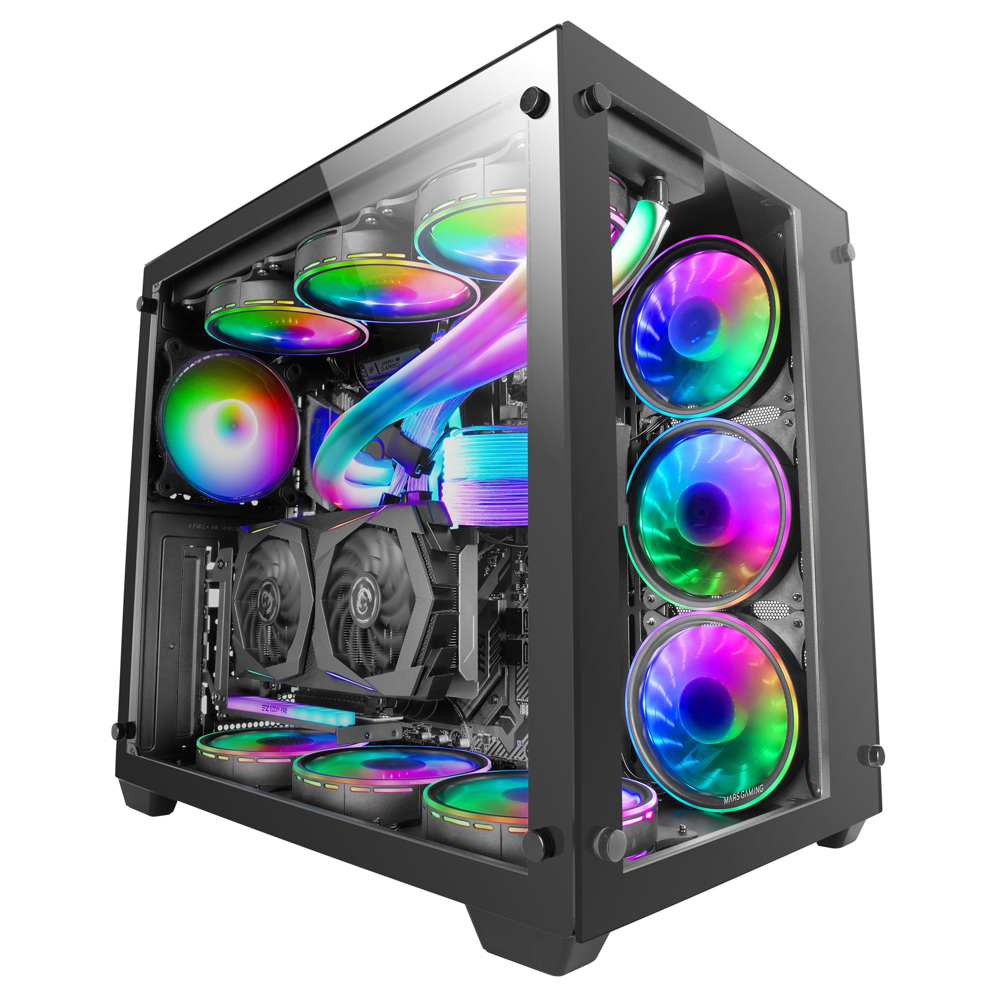 Caixa Gaming Mars Gaming MCV3 E-ATX Preto
