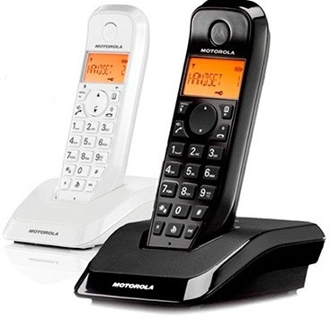 Telefone s/ Fios Digital S1202 Duo Preto/Branco - MOTOROLA
