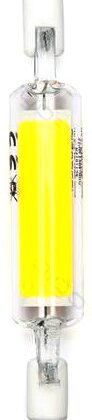 Lampada LED R7S 78mm 4,5W Branco Frio 6000K 450Lm - Vidro