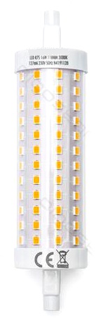 Lampada LED R7S 118mm 16W Branco Quente 3000K 2000Lm