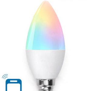Lampada Smart LED E14 C37 220V 7W RGB + Branco 3000K ~ 6500K Wi-Fi