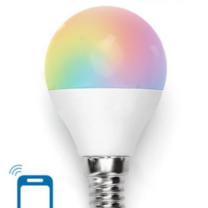 Lampada Smart LED Inteligente E14 G45 Wi-Fi 220V 7W RGB + Branco 3000K ~ 6500K
