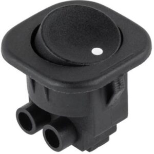 Interruptor Quadrado ON-OFF Preto (Parafusos)