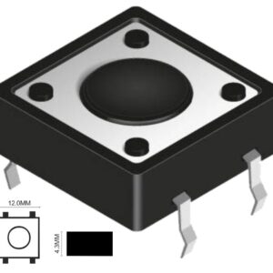 Tact Switch ON-OFF (12 x 12 x 4,3 mm)