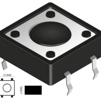 Tact Switch ON-OFF (12 x 12 x 4,3 mm)