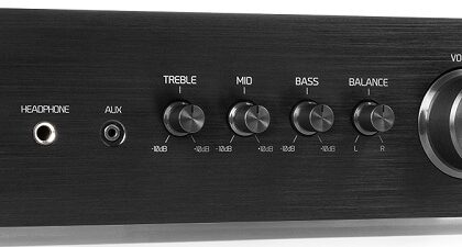 Amplificador Hi-Fi 400W c/ Leitor MP3 e CD Player AD420B (Preto) - AUDIZIO