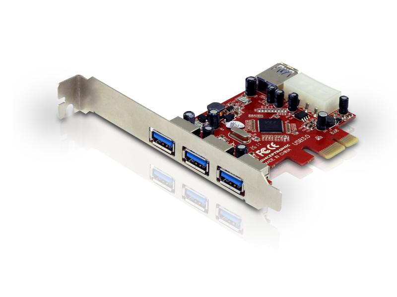 Placa PCI Express 4 Portas USB 3.0 - C4USB3EXI - CONCEPTRONIC