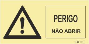 Sinais de Perigo - Fotoluminescente (200mmx100mm)
